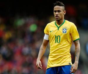 Neymar con la selección de Brasil. Foto:AP