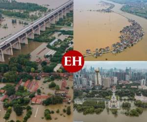 La ciudad de 11 millones de habitantes forma parte de la lista de ciudades que están vigilantes frente a la subida de aguas del Yangtsé, el río más largo de China. Fotos: AFP.