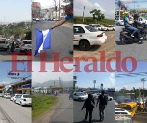 Las tomas se registran en más de cinco departamentos de Honduras, pero en la capital se concentran la mayoría de zonas bloquedas. Foto: EL HERALDO