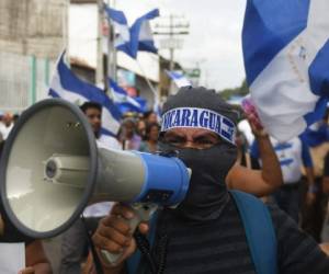Las protestas comenzaron el 18 de abril contra una reforma a la seguridad social, pero tras la represión se transformaron en una demanda de salida del poder del presidente Daniel Ortega. Foto: Agencia AFP