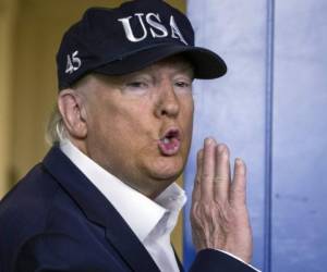 El presidente Donald Trump después de una conferencia de prensa en la Casa Blanca, en Washington. Agencia AP.