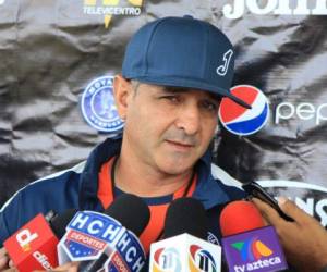 Diego Vazquez en conferencia de prensa esta tarde en la sede del Motagua en Amarateca. Foto: Ronald Aceituno / El Heraldo