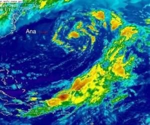 Imagen satelital tormenta subtropical Ana.