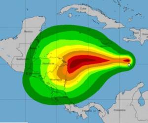 Eta se formó la tarde del sábado en el Caribe. Foto: National Hurricane Center