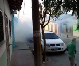 Gas lacrimógeno inundó varias calles de Choluteca este sábado tras el sepelio de Wilfredo Moncada.