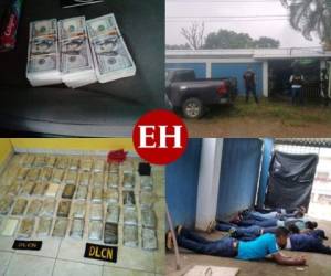 Seis agentes de la Dirección Policial de Investigaciones (DPI) fueron capturados la tarde del sábado en el municipio de Tocoa, Colón, en poder de varios kilos de supuesta droga, dinero y vehículos. A continuación las imágenes del operativo y los rostros de los agentes detenidos.