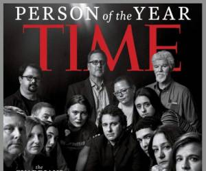 Esta imagen, cortesía de la revista Time, muestra una de las cuatro portadas de la revista 'Persona del año' del 24 de diciembre / 31 de diciembre de 2018.