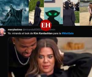 El extravagante atuendo que usó Kim Kardashian se robó las miradas de todos en la Met Gala 2021. Los cibernautas no perdonaron a la empresaria y fue la inspiración de decenas de memes. Fotos: Capturas de pantalla.