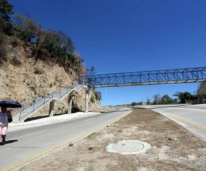 Algunos capitalinos no hacen uso de los puentes peatonales, a pesar de que estas obras son solicitadas por los propios ciudadanos. Foto: David Romero.