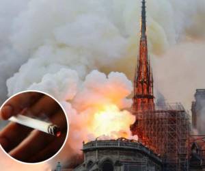 La policía encontró siete colillas de cigarrillos cerca de los andamios en la zona de restauración de la catedral de Notre Dame, reveló un medio de comunicación de Francia. Foto: Agencia AFP.