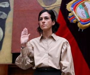María Alejandra Muñoz es la cuarta persona que desempeña la vicepresidencia en el gobierno de Moreno. Foto: AFP.
