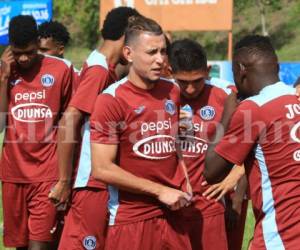 Erick Andino Portillo, delantero de Motagua durante uno de los entrenamientos previo a la Gran Final del domingo ante Honduras de El Progreso (Foto: Ronal Aceituno / Grupo Opsa)