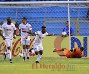 Junior Lacayo anotó el segundo gol de Olimpia ante Real España. Foto: EL HERALDO