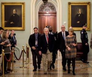 Los abogados republicanos comenzaron su defensa del presidente Trump durante el juicio el sábado por la mañana. Foto: Agencia AFP.