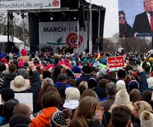 La Marcha por la Vida anual, a la que asistió Trump el año pasado, generalmente convoca a decenas de miles de personas a Washington. Pero debido a la pandemia de covid-19, esta vez se llevará a cabo principalmente 'online'. Foto: AFP