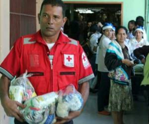Nelson Gustavo Salmerón, voluntario de la Cruz Roja Hondureña.