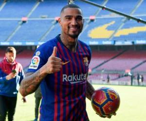 Kevin-Prince Boateng en su primer día como jugador del FC Barcelona. (AFP)