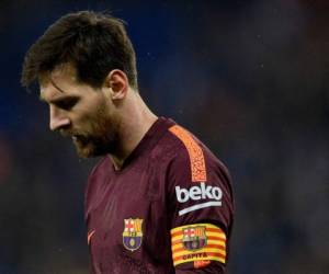 Leo Messi tras el duelo del Barcelona ante el Espanyol. (Foto: AFP)