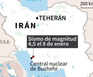 El sismo se sintió también en la ciudad de Bushehr, donde se encuentra la central nuclear del mismo nombre. Foto: AFP.