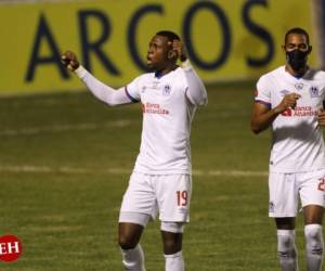 Con su repóker en la semifinal ante el Honduras de El Progreso, Yustin Arboleda llegó a 79 goles en la primera división. Foto: EL HERALDO