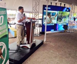 El presidente de Honduras, Juan Orlando Hernández, encabezó el lanzamiento de la campaña contra el dengue y chikungunya. (Foto: cortesía Casa Presidencial)
