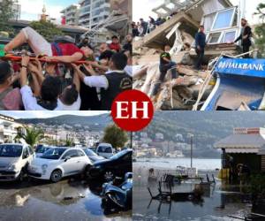 Al menos cuatro personas muertas y más de 100 heridos dejó un fuerte terremoto que sacudió Turquía la mañana de este viernes. Edificios colapsados y personas atrapadas forman parte de las impactantes imágenes. Además, hubo un mini-tsunami que anegó las calles en diferentes zonas. Fotos: AP / AFP.