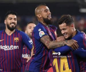 El brasileño Coutinho anotó uno de los goles del Barcelona ante el Villarreal. Foto:AFP