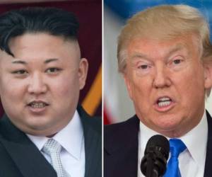 El presidente norcoreano Kim Jong-Un y el mandatario de Estados Unidos Donald Trump.
