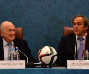 Joseph Blatter expresidente de la Fifa y Michel Platini, extitular de la UEFA.