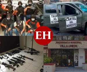 El cártel del Noreste es un grupo criminal que sembró terror el fin de semana en Villa Unión, Coahuila, México, al enfrentarse con autoridades policiales. Esta es la historia de este sanguinario grupo criminal. Fotos: Cortesía medios mexicanos / AP.