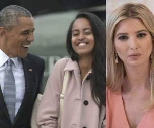 La hija de Donald Trump defendió a la primogénita de Barack Obama. Fotos AFP