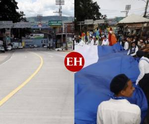 Esta composición de imágenes muestra el contraste entre las fiestas patrias de este 2020 y la de años anteriores. Fotos: Emilio Flores/El Heraldo.