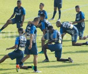 El equipo hondureño entrenó la mañana del jueves en el estadio Olímpico de San Pedro Sula. Foto: Delmer Martínez / Grupo Opsa.