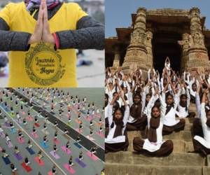 El yoga es una disciplina india tradicional, a la vez espiritual y corporal, que se practica en el mundo entero y que está inscripta desde 2016 en el patrimonio inmaterial de la humanidad. (Fotos: AFP)