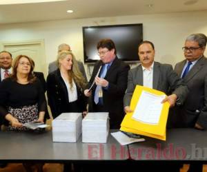 Algunos de los líderes de los nuevos partidos políticos presentaron sus primeras firmas ante el otrora Tribunal Supremo Electoral (TSE).