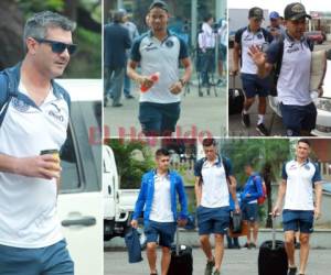 Decididos a ganar en Puerto Cortés, así viajaron los azules de Motagua esta mañana. El plantel solo reporta la baja de Walter El Colocho Martínez quien sigue padeciendo algunos malestares en el tobillo y no se ha recuperado. Fotos: Alex Pérez / El Heraldo