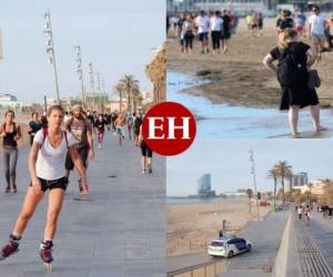 Miles de españoles se levantaron temprano el sábado para abrocharse las zapatillas por primera vez en siete semanas de encierro después de que el gobierno pusiera fin a la prohibición de hacer ejercicio al aire libre. Fotos: AFP