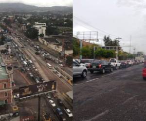 Los conductores se vieron obligados a estar sumergidos en un tráfico infernal durante horas. Fotos cortesía Twitter @TRAFICOENTEGUS