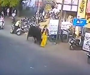 Este video fue captado por una cámara de seguridad en la India. (Foto: Captura de video)