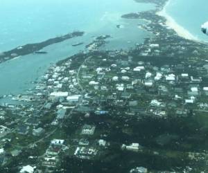 Esta foto aérea proporcionada por Medic Corps, muestra la destrucción provocada por el huracán Dorian en Man-o-War Cay, Bahamas, escenas de la ruina total en partes de las Bahamas. Foto: AP.