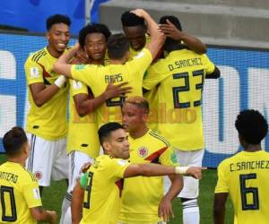 El gol de Yerry Mina dio el gane a Colombia que esta en octavos de final. Foto AFP