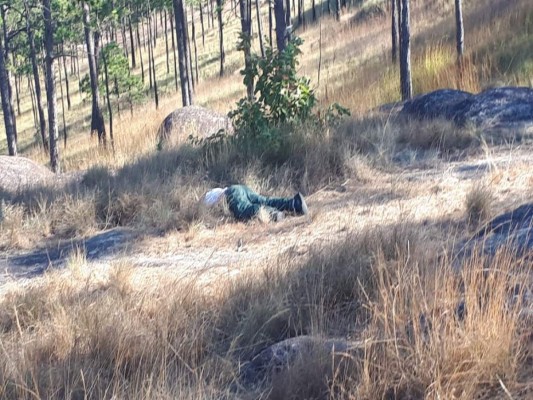 El presunto pandillero perdió la vida en una zona montañosa de Amarateca.