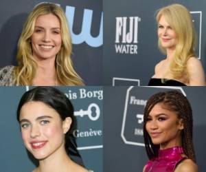 Annabelle Wallis, Nicole Kidman, Margaret Qualley y Zendaya son parte de las famosas con los rostros más bellos en los Critics' Choice Awards 2020. Foto: Agencias AFP y AP.