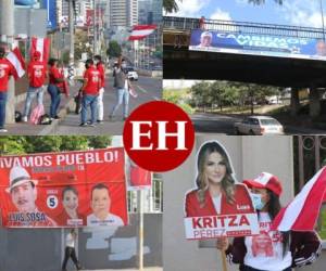 Este sábado inició de manera formal la propaganda política de los movimientos internos de los diferentes partidos en Honduras. Las calles y bulevares se pintaron de colores alusivos a las instituciones políticas y los rostros de los candidatos comenzaron a acaparar la atención de conductores y peatones. Fotos: Marvin Salgado/ EL HERALDO