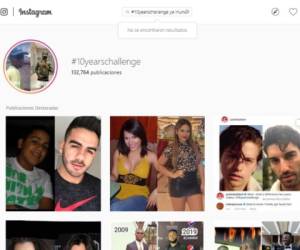 El hashtag #10yearschallenge ya cuenta con más de 132 mil publicaciones.