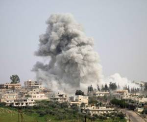 El ataque ocurrió en el área de Shuaib al-Zeker, cerca del sitio donde las Fuerzas Democráticas Sirias están luchando contra el Estado Islámico. Foto: Agencia AFP.