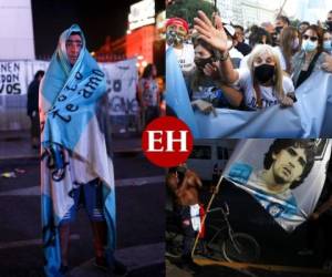 Las calles de Buenos Aires fueron testigo de una marcha realizada por fanáticos de Diego Armando Maradona, el ídolo argentino fallecido el pasado 25 de noviembre del 2020 por complicaciones médicas. Dicha movilización fue encabezada por la exesposa del extinto futbolista, Claudia Villafañe, quien al igual que los demás manifestantes exigió respuestas en las investigaciones que se realizan para esclarecer la muerte del 10. Fotos: AP y AFP