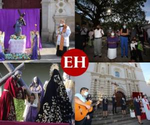 En un escenario nuevamente marcado por la pandemia del covid-19, este Viernes Santo se conmemoró el vía crucis en las diferentes ciudades de Honduras. Pese a las restricciones y las nuevas iniciativas adoptadas por las iglesias, los creyentes mantuvieron vivo el fervor y el verdadero significado de la festividad. Fotos: David Romero/ EL HERALDO