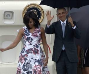 El presidente Barack Obama llegó junto a su familia a la isla de Cuba, foto: AFP