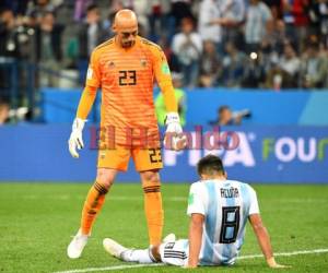 Un garrafal error del arquero de Argentina, Wilfredo Caballero, le permitió este jueves a Croacia iniciar una goleada. Foto:AFP